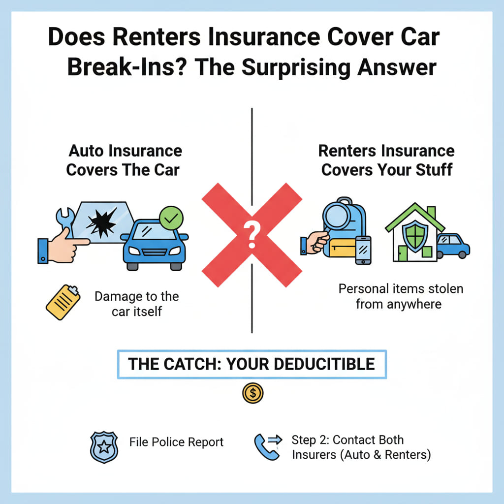 does renters insurance cover car break ins