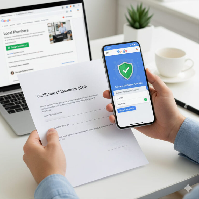 how to upload insurance documents to google business profile