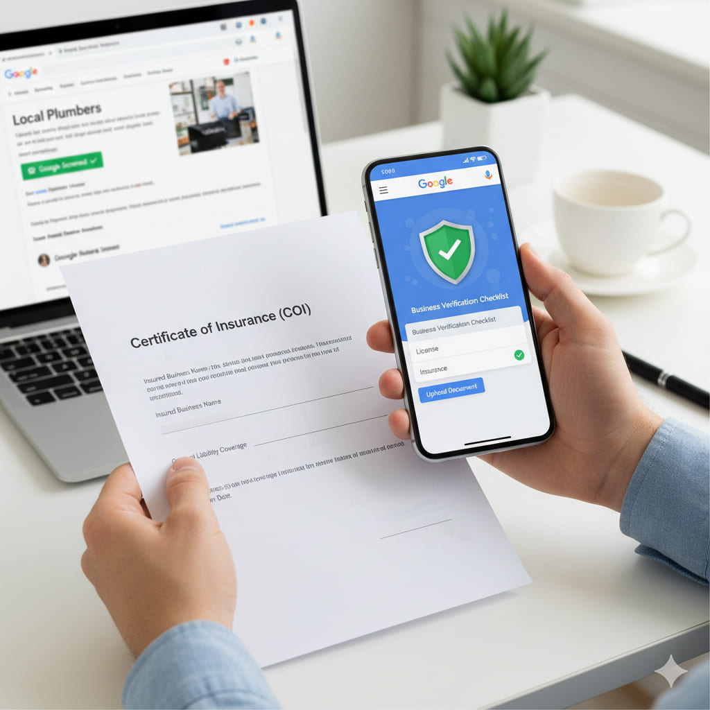 how to upload insurance documents to google business profile